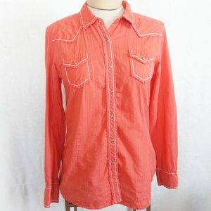 Ariat embroidered western shirt.  Women's M